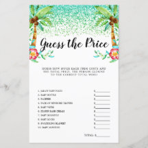 Tropical Luau Watercolor rät das Preisspiel