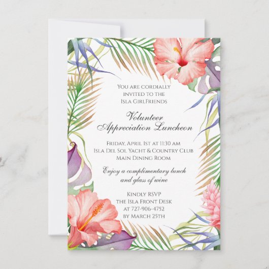 Tropical Luncheon Einladung Special (Vorderseite)