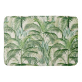 Tropical Lush Foliage Palm Blätter Muster Badematte (Vorderseite)