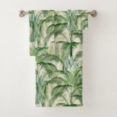 Tropical Lush Foliage Palm Blätter Muster Badhandtuch Set (Insitu)