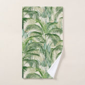 Tropical Lush Foliage Palm Blätter Muster Badhandtuch Set (Handtuch)