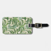 Tropical Lush Foliage Palm Blätter Muster Gepäckanhänger (Vorderseite horizontal)