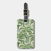 Tropical Lush Foliage Palm Blätter Muster Gepäckanhänger (Vorderseite vertikal)