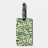 Tropical Lush Foliage Palm Blätter Muster Gepäckanhänger (Rückseite vertikal)