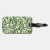 Tropical Lush Foliage Palm Blätter Muster Gepäckanhänger (Rückseite horizontal)