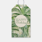 Tropical Lush Foliage Palm Blätter Muster Geschenkanhänger (Vorderseite)