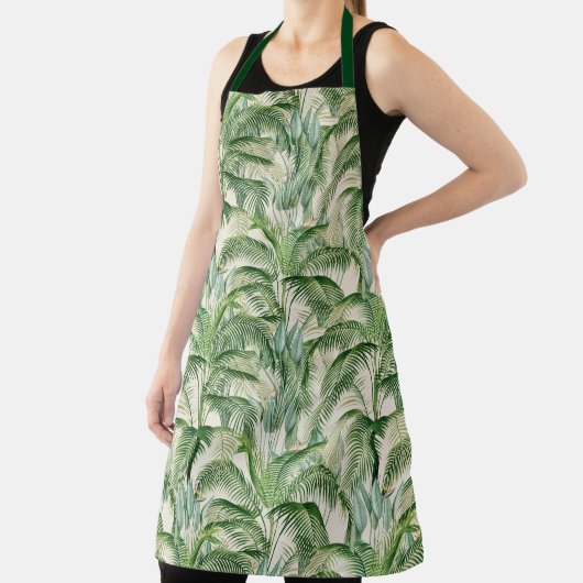 Tropical Lush Foliage Palm Blätter Muster Schürze (InSitu)