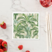 Tropical Lush Foliage Palm Blätter Muster Serviette (Beispiel)