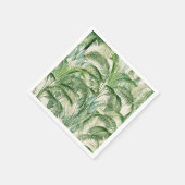 Tropical Lush Foliage Palm Blätter Muster Serviette (Ecke)