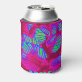 Tropical Lush Magenta Blätter Dosenkühler (Kanne Rückseite)