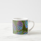 Tropical Lush Magenta Blätter Espresso Tasse (Rechts)