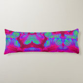 Tropical Lush Magenta Blätter Körperkissen (Vorderseite)