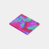 Tropical Lush Magenta Blätter Post-it Klebezettel (angewinkelt)