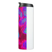 Tropical Lush Magenta Blätter Thermosbecher (Nach rechts gedreht)