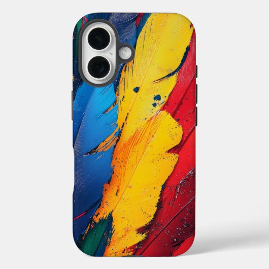 Tropical Macaw Feather Phone Case (Rückseite)