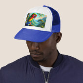 Tropical Macaw Parrot "Bird Lover" Trucker Hat Truckerkappe (Beispiel)