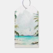 Tropical Macaw Wedding Vielen Dank Geschenkanhänger (Rückseite)