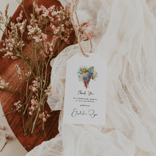 Tropical Macaw Wedding Vielen Dank Geschenkanhänger