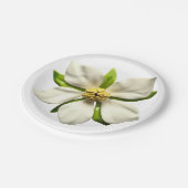 Tropical Magnolia Blume Frühjahrssommer Hochzeit Pappteller (Schrägansicht)