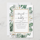 Tropical Magnolia Brunch & Bubbly Brautparty Einladung (Vorderseite)