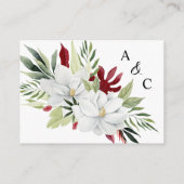 Tropical Magnolia White Green Red Begleitkarte (Rückseite)