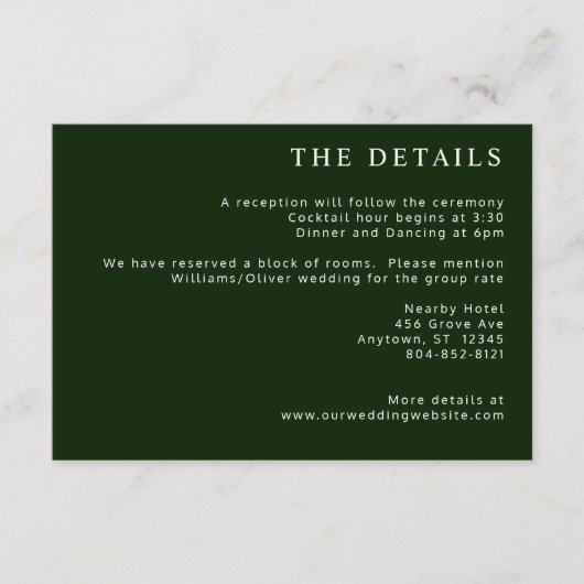 Tropical Magnolia White Green Red Begleitkarte (Vorderseite)