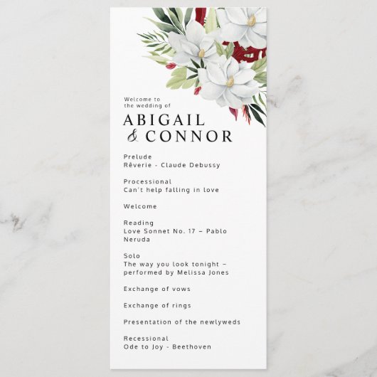 Tropical Magnolia White Green Red Programm (Vorderseite)