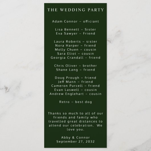 Tropical Magnolia White Green Red Programm (Rückseite)