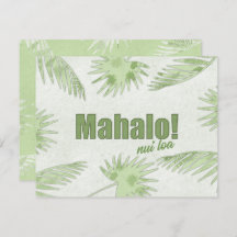 Tropical Mahalo Nui Loa Card (Papierschnitt-Effekt