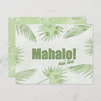 Tropical Mahalo Nui Loa Card (Papierschnitt-Effekt Mitteilungskarte