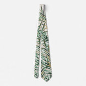 Tropical Majesty Palm Gold Fronds Wedding Neck Tie Krawatte (Rückseite)