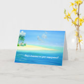 Tropical Maldives Beach Verlobung Card Karte (Gelbe Blume)