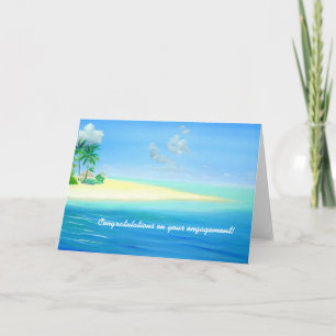 Tropical Maldives Beach Verlobung Card Karte