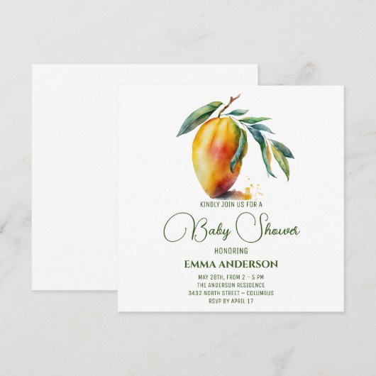 Tropical Mango | Babydusche (Vorne/Hinten)