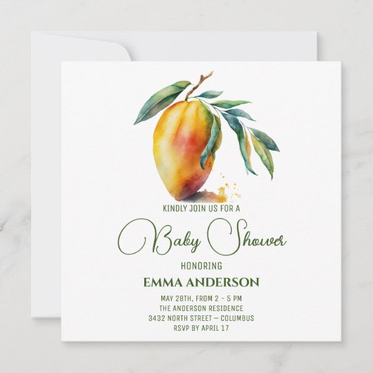 Tropical Mango | Babydusche (Vorderseite)