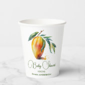 Tropical Mango | Babydusche Pappbecher (Vorderseite)