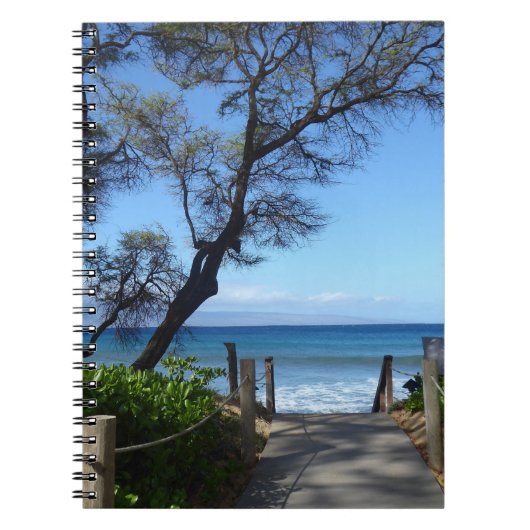 Tropical Maui Beachwalk Foto Spiral Notebook Notizblock (Vorderseite)
