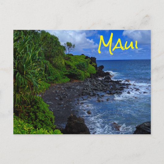 Tropical Maui Hawaiian Island Beach Postkarte (Vorderseite)