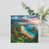 Tropical Maui Island Paradise Einladung (Stehend Vorderseite)