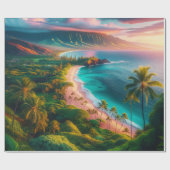 Tropical Maui Island Paradise Geschenkpapier (Flach)