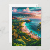 Tropical Maui Island Paradise Postkarte (Vorne/Hinten)