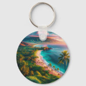 Tropical Maui Island Paradise Schlüsselanhänger (Rückseite)