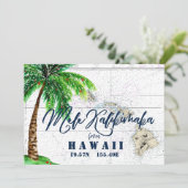 Tropical Mele Kalikimaka Nautical Christmas Feiertagskarte (Stehend Vorderseite)