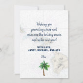 Tropical Mele Kalikimaka Nautical Christmas Feiertagskarte (Rückseite)