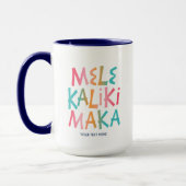 Tropical Mele Kalikimaka Weihnachten an der Küste Tasse (Links)