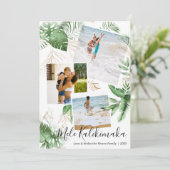 Tropical Mele Kalikimaka Weihnachtsfoto Collage Feiertagskarte (Stehend Vorderseite)