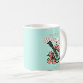 Tropical Melodies Ukulele Floral Art Kaffeetasse (VorderseiteRechts)