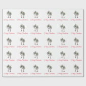 Tropical Mercury Palm Trees Muster Geschenkpapier (Flach)
