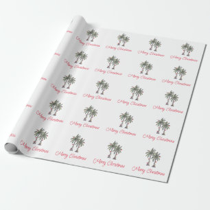 Tropical Mercury Palm Trees Muster Geschenkpapier