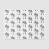 Tropical Mercury Palm Trees Muster Seidenpapier (Vorderseite)